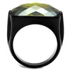 WildKlass Stainless Steel Ring IP Men AAA Grade CZ Olivine Color-WildKlass Jewelry