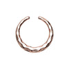 Rose Gold Faceted Textured WildKlass Septum Retainer Ring-WildKlass Jewelry