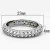 WildKlass Stainless Steel Eternity Ring High Polished (no Plating) Women AAA Grade CZ Clear-WildKlass Jewelry