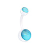 WildKlass Jewelry Hologram Bio Flexible Shaft Acrylic Ball Belly Button Ring-WildKlass Jewelry