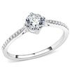 WildKlass Stainless Steel Ring High Polished Women AAA Grade CZ Clear-WildKlass Jewelry