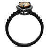 WildKlass Stainless Steel Ring IP Women AAA Grade CZ Champagne-WildKlass Jewelry