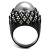 WildKlass Stainless Steel Ring IP Women Synthetic Gray-WildKlass Jewelry