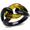 WildKlass Stainless Steel Ring IP Women Synthetic Topaz-WildKlass Jewelry
