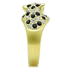 WildKlass Stainless Steel Animals Ring IP Gold Women Top Grade Crystal Multi Color-WildKlass Jewelry