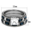 WildKlass Stainless Steel Ring High Polished (no Plating) Women AAA Grade CZ Clear-WildKlass Jewelry