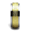 WildKlass Stainless Steel Ring Two-Tone IP Gold Men-WildKlass Jewelry