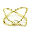 WildKlass Stainless Steel Ring IP Gold Women AAA Grade CZ Clear-WildKlass Jewelry