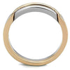 WildKlass Stainless Steel Ring Two-Tone IP Rose Gold Women-WildKlass Jewelry