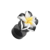 Hawaiian Plumeria Flower Acrylic WildKlass Fake Plug-WildKlass Jewelry