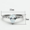 WildKlass Stainless Steel Western Ring High Polished (no Plating) Women AAA Grade CZ Clear-WildKlass Jewelry