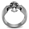 WildKlass Stainless Steel Ring High Polished Men Epoxy Jet-WildKlass Jewelry