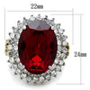 WildKlass Stainless Steel Ring Two-Tone IP Gold Women Top Grade Crystal Siam-WildKlass Jewelry