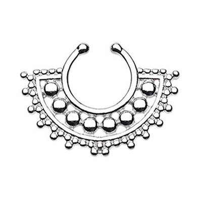 Divine Filigree WildKlass Fake Septum Clip-On Ring-WildKlass Jewelry