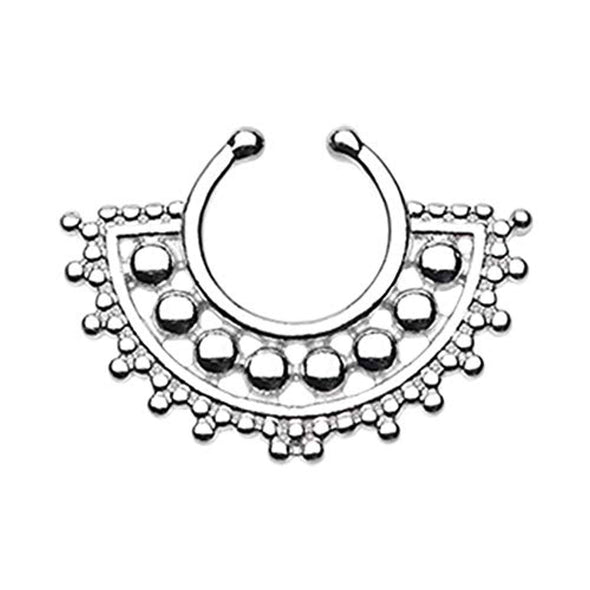 Divine Filigree WildKlass Fake Septum Clip-On Ring-WildKlass Jewelry