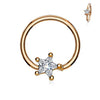 WildKlass Prong Set Star CZ Captive Rings 316L Surgical Steel-WildKlass Jewelry