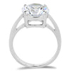 WildKlass Stainless Steel Ring High Polished Women AAA Grade CZ Clear-WildKlass Jewelry