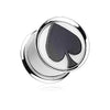 Lucky Spade Steel Double Flared Ear Gauge WildKlass Plug-WildKlass Jewelry