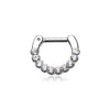Glistening Multi-Gem WildKlass Septum Clicker-WildKlass Jewelry
