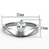 WildKlass Stainless Steel Solitaire Ring High Polished (no Plating) Women AAA Grade CZ Clear-WildKlass Jewelry