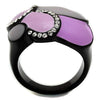 WildKlass Stainless Steel Ring IP Women Top Grade Crystal Clear-WildKlass Jewelry