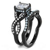 WildKlass Stainless Steel Ring IP Women AAA Grade CZ Clear-WildKlass Jewelry