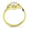 WildKlass Stainless Steel Ring IP Gold Women AAA Grade CZ Clear-WildKlass Jewelry