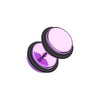 Iridescent Metallic Coat Acrylic WildKlass Fake Plug with O-Rings-WildKlass Jewelry