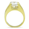 WildKlass Stainless Steel Pave Ring IP Gold Women AAA Grade CZ Clear-WildKlass Jewelry