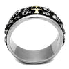 WildKlass Stainless Steel Ring Two-Tone IP Gold Men-WildKlass Jewelry