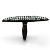 WildKlass Stainless Steel Cuff Ring IP Black Women Top Grade Crystal Multi Color-WildKlass Jewelry