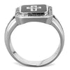 WildKlass Stainless Steel Ring Cross High Polished (no Plating) Women AAA Grade CZ Clear-WildKlass Jewelry