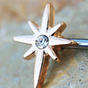 Rose Gold Plated Northern Star WildKlass Nipple Bar-WildKlass Jewelry