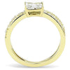 WildKlass Stainless Steel Ring IP Gold Women AAA Grade CZ Clear-WildKlass Jewelry