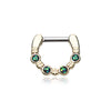 Golden Aurea Sparkle WildKlass Septum Clicker-WildKlass Jewelry