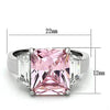 WildKlass Stainless Steel Engagement Ring High Polished (no Plating) Women AAA Grade CZ Rose-WildKlass Jewelry