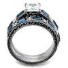 WildKlass Stainless Steel Ring High Polished (no Plating) Women AAA Grade CZ Clear-WildKlass Jewelry