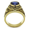 WildKlass Stainless Steel Air Force Ring IP Gold Men Synthetic Montana-WildKlass Jewelry