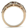 WildKlass Stainless Steel Animal Ring IP Rose Gold Women Top Grade Crystal Citrine Yellow-WildKlass Jewelry