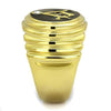 WildKlass Stainless Steel Ring IP Gold Men Top Grade Crystal Clear-WildKlass Jewelry