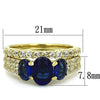 WildKlass Stainless Steel Ring IP Gold Women Synthetic Montana-WildKlass Jewelry