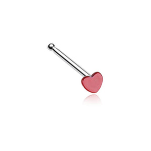 Vibrant Enamel Heart WildKlass Nose Stud Ring-WildKlass Jewelry