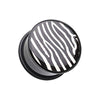 Zebra Print Single Flared Ear Gauge WildKlass Plug-WildKlass Jewelry