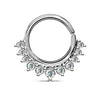 WildKlass Crystal Paved Half Circle Bendable Nose Septum and Ear Cartilage Hoops-WildKlass Jewelry