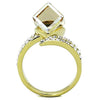 WildKlass Stainless Steel Ring IP Gold Women Top Grade Crystal Champagne-WildKlass Jewelry