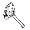 Marquise CZ Top 316L Surgical Steel WildKlass Nose Bone Stud Rings-WildKlass Jewelry