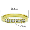 WildKlass Stainless Steel Eternity Ring IP Gold Women Top Grade Crystal Clear-WildKlass Jewelry