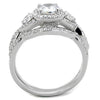 WildKlass 925 Sterling Silver Ring Rhodium Women AAA Grade CZ Clear-WildKlass Jewelry