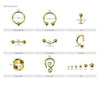 Square Links Paved CZ Non-Piercing WildKlass Ear Cuff-WildKlass Jewelry