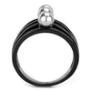 WildKlass Stainless Steel Ring IP Women Synthetic Gray-WildKlass Jewelry